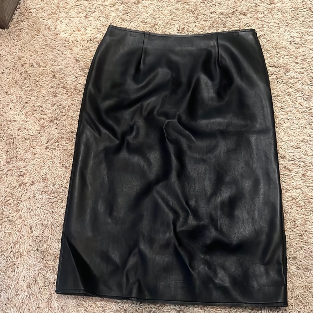 Faux leather skirt. Super soft and in excellent condition.